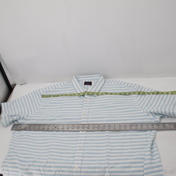 untuckit shirt Mens 3XLC short sleeve button up striped cotton blend stretch - Picture 13 of 13